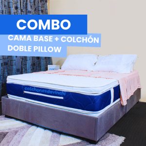 Cama Base con Colchón Doble Pillow