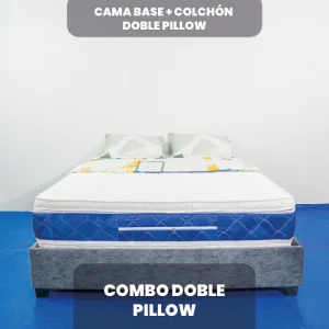 Cama Base con Colchón Doble Pillow